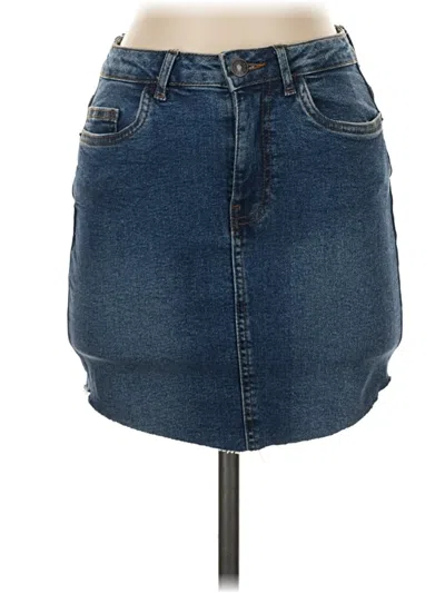 Pre-owned Noisy May Denim Skirt In Blue
