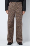 Noisy May Jules Straight Leg Pants In Mocha Bisque Aopleo