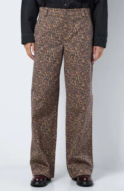 Noisy May Jules Straight Leg Pants In Mocha Bisque Aopleo