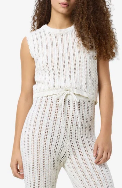 Noisy May Laika Open Stitch Sleeveless Top In Birch