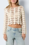 Noisy May Lana Crochet Crop Sweater