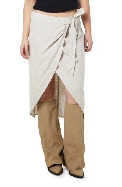 Noisy May Leilani Wrap Midi Skirt In Natural