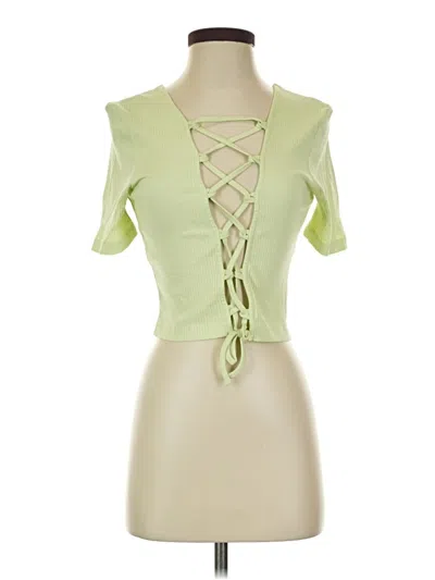 Pre-owned Noisy May Short Sleeve Turtleneck In Green