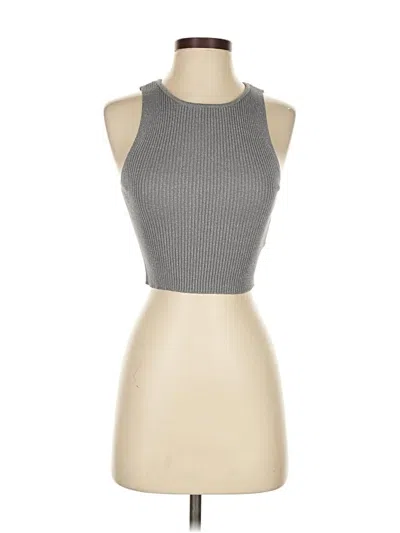 Pre-owned Noisy May Tank Top Gray Halter Neckline Tops In Multi