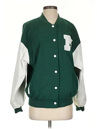 Pre-owned Noisy May Track Jacket In Green