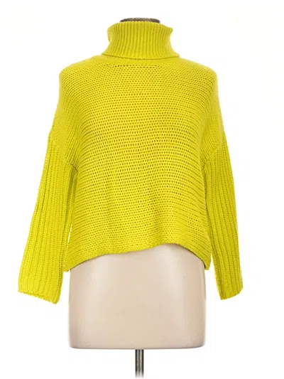 Pre-owned Noisy May Turtleneck Sweater In Yellow