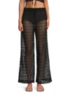 Noisy May Women's Crochet Drawstring Pants In Black
