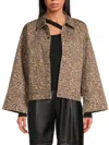 Noisy May Women's Jules Leopard Print Jacket In Animal Multi