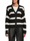 Noisy May Women's Maysa Striped Cardigan In Black Stripe