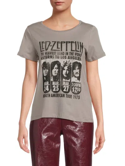 Noisy May Women's Nate Graphic Cotton T-shirt In Silver