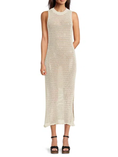 Noisy May Women's Open-knit Sleeveless Maxi Dress