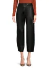 NOISY MAY WOMEN'S PALLIE FAUX LEATHER CROPPED PANTS