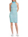 Noisy May Women's Sadie Wave-knit Halter Minidress In Blue