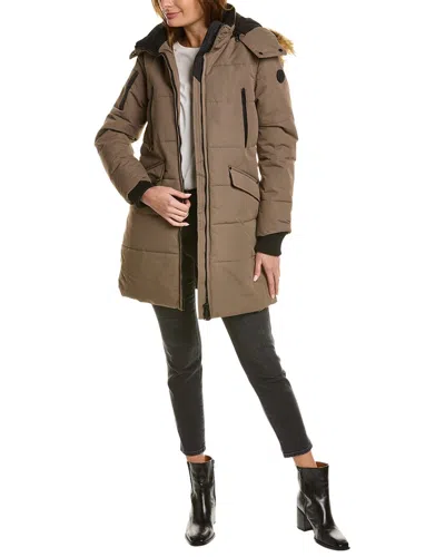 Noize Addie Parka In Brown