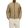 Noize Alex Chevron Quilted Puffer Jacket In Gold