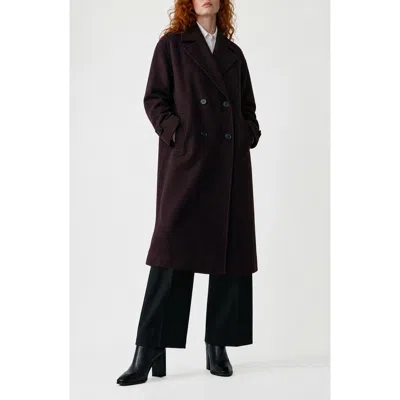 Noize Ariane Double Breasted Coat In Multi