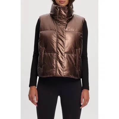 Noize Aurora Water-resistant Puffer Vest In Coppermeta