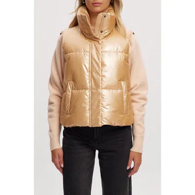 Noize Aurora Water-resistant Puffer Vest In Rosegoldme