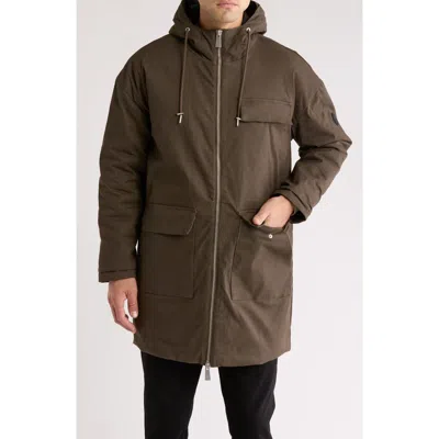 Noize Baker Hooded Full Zip Jacket In Uniform Green