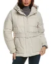 Noize Bonita Holographic Belted Parka In White