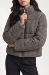 Noize Brigitte Cable Knit Puffer Jacket In Multi