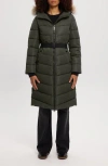 Noize Capri Faux Fur Hooded Quilted Parka In Forest