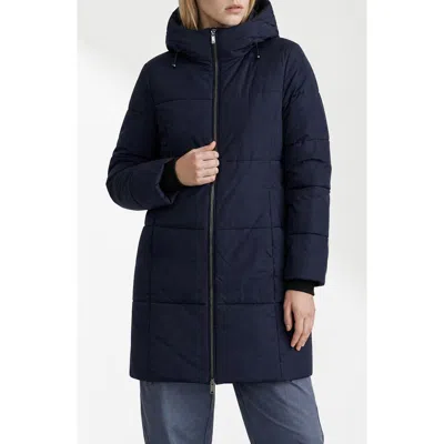 Noize Cathy Puffer Parka In Blue