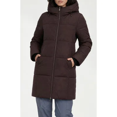 Noize Cathy Puffer Parka In Coffee