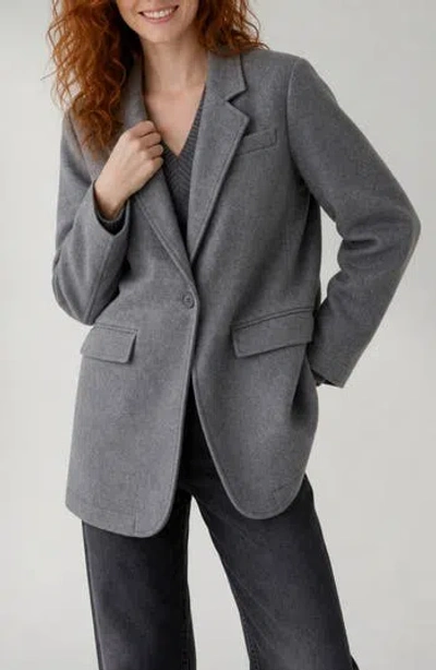Noize Cena Structured Blazer In Grey Mix