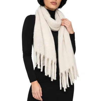 Noize Chunky Lurex Boucl Scarf In Beige