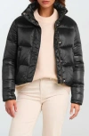 Noize Coco-el Water Resistant Crop Puffer Jacket In Black