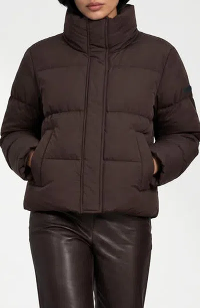 Noize Corina Insulated Puffer Jacket In Brown