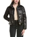 Noize Crop Puffer Jacket In Black