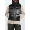 Noize Cropped Puffer Vest In Black