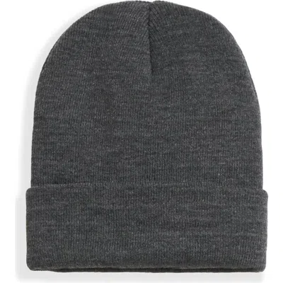 Noize Erin Rib Knit Beanie In Dk Grey Mi