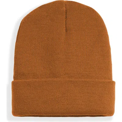 Noize Erin Rib Knit Beanie In Rust