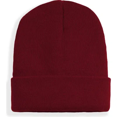 Noize Erin Rib Knit Beanie In Wine