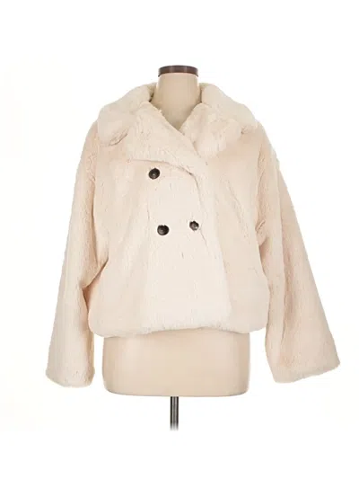 Noize Faux Fur Jacket In Ivory