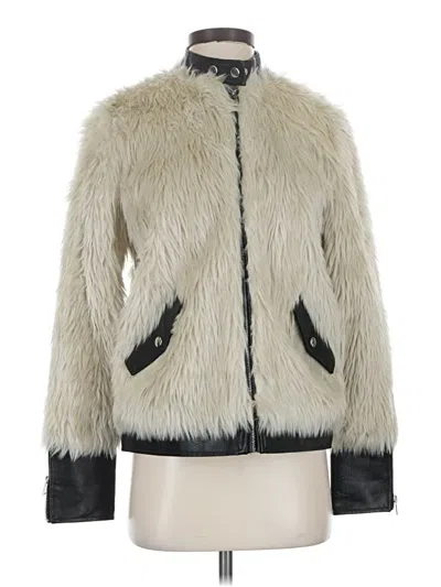 Pre-owned Noize Faux Fur Jacket In Ivory