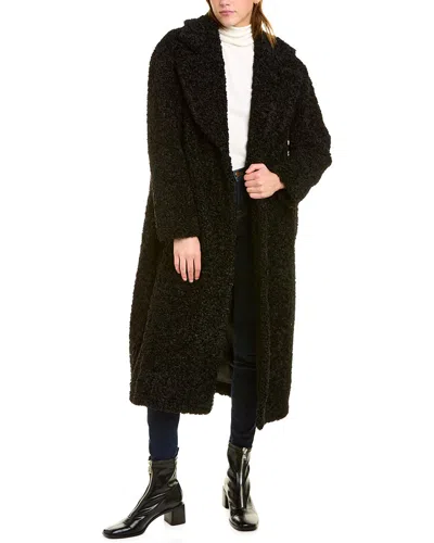 Noize Franny Long Coat In Black