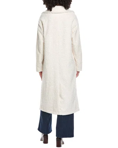 Noize Franny Long Coat In White