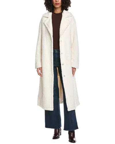 Noize Franny Long Coat In White