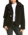 Noize Frieda Faux Shearling Jacket In Black