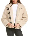 Noize Frieda Faux Shearling Jacket In White