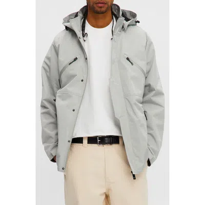 Noize Hooded Windbreaker In Gray