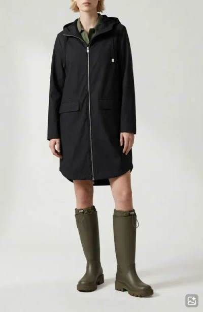Noize Janae Water Repellent Hooded Raincoat In Black