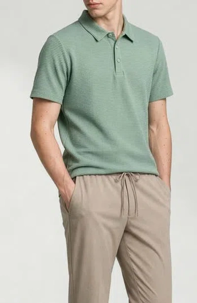 Noize Jim Waffle Performance Polo In Green