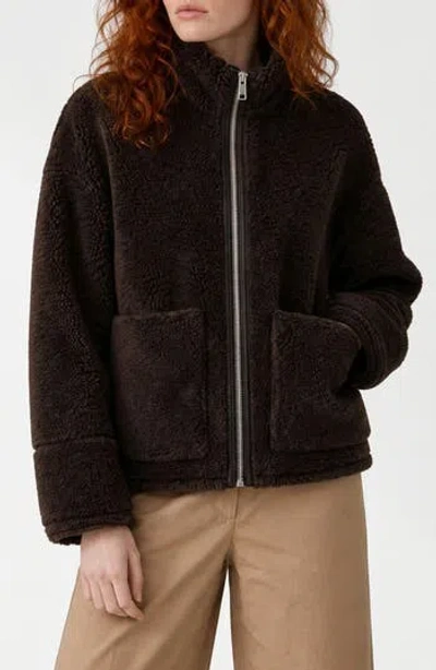 Noize Jinni Faux Fur Jacket In Brown
