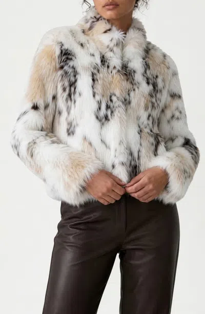 Noize Katryn Faux Fur Jacket In White