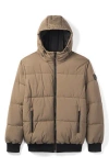 Noize Kids' Gunnar-b Short Puffer Jacket In Mocha